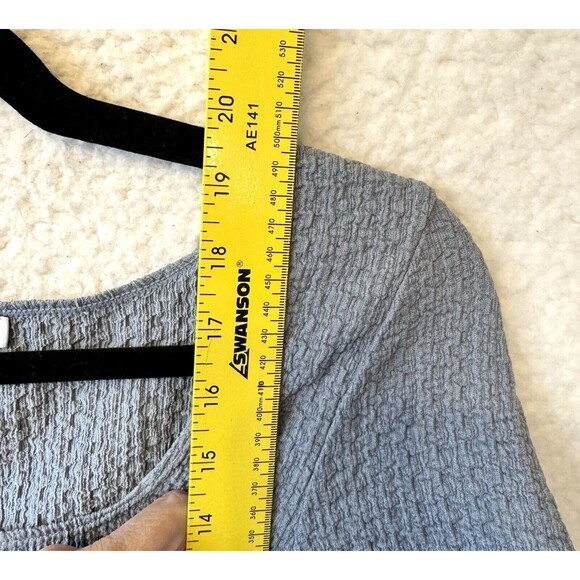 Madewell Shirt Size Large Popcorn Top Teapot Blue Short‎ Sleeve - Picture 8 of 9